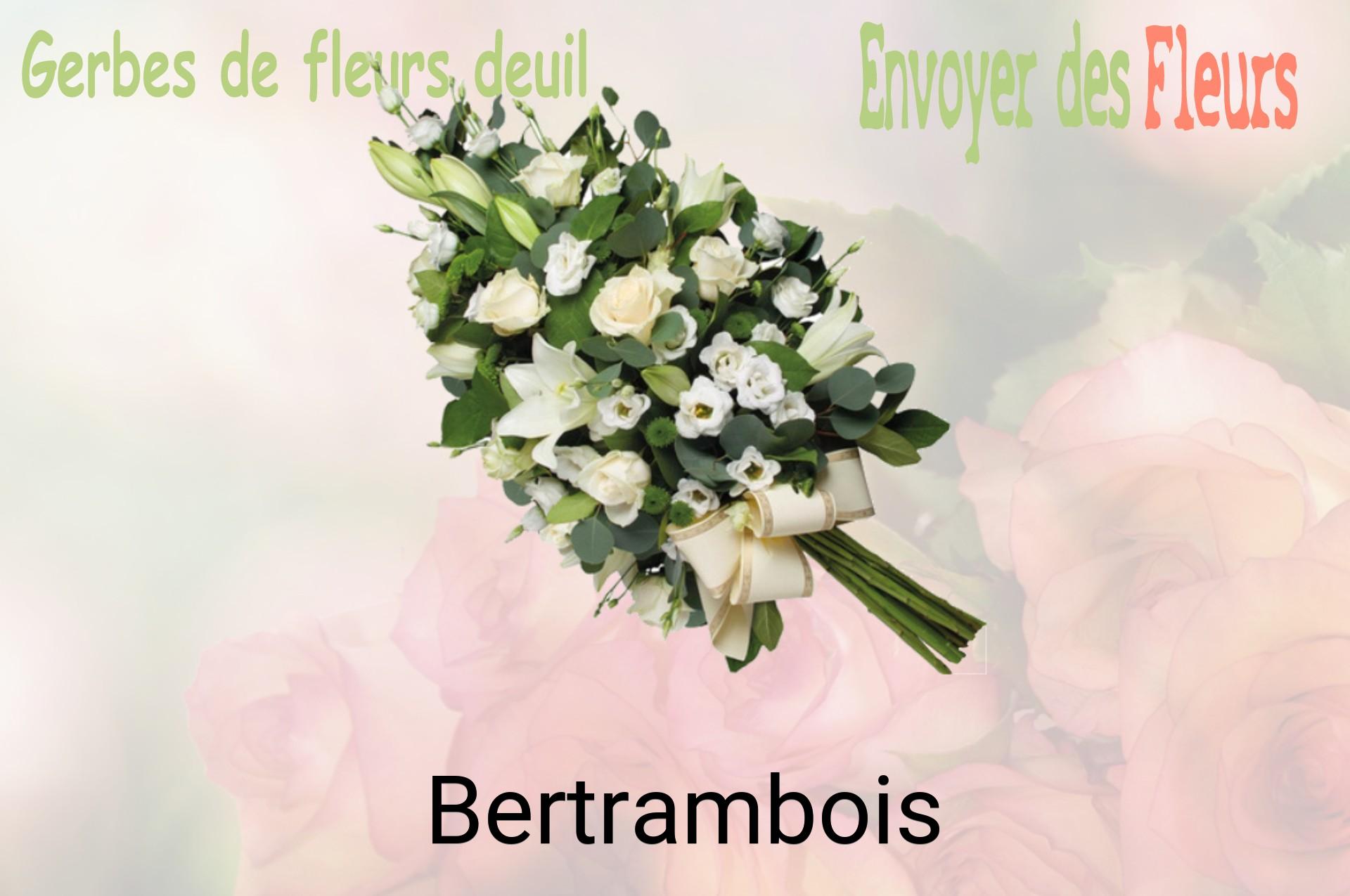 Gerbe de fleurs de deuil livrée à Bertrambois